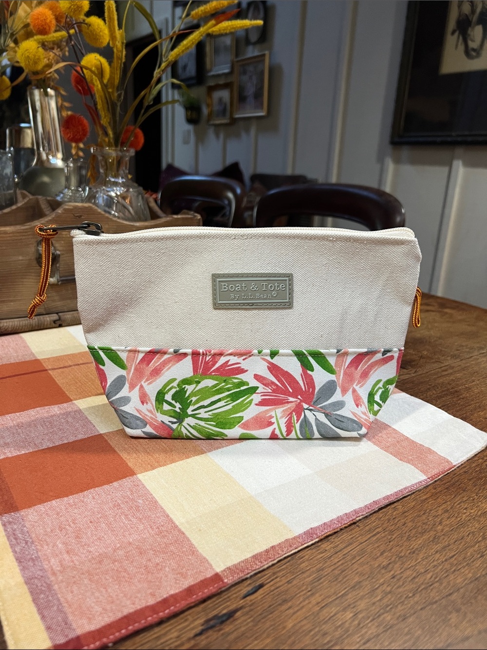 NWOT L.L. Bean Boat & Tote Cosmetic Pouch